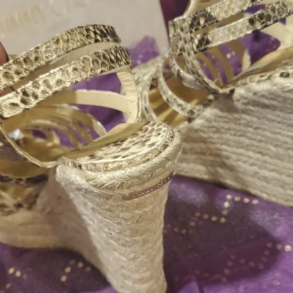 Jimmy Choo Wedge Shoes Python Print - Picture 13 of 15